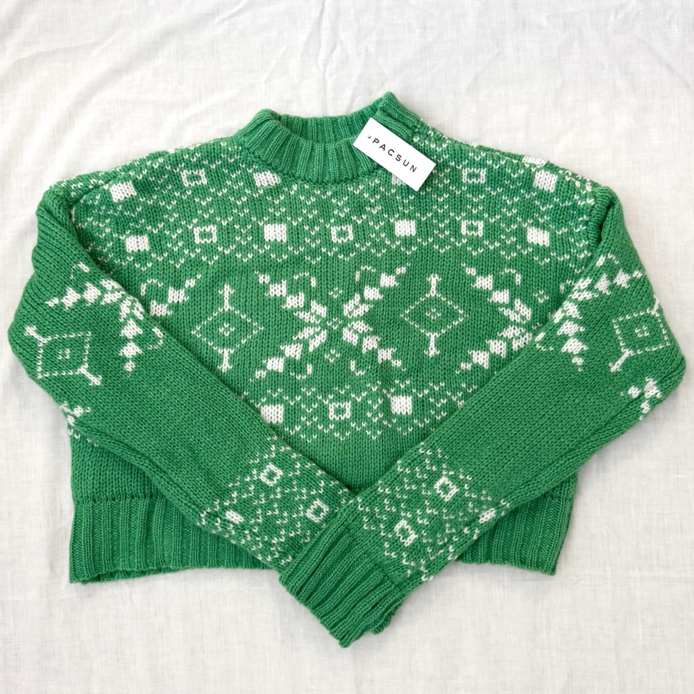 LA Hearts Green Mock Neck Sweater - Size M - NWT